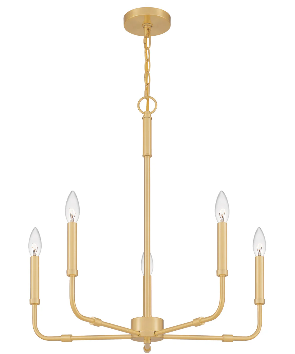 Abner 5-light Chandelier Aged Brass - Image 4
