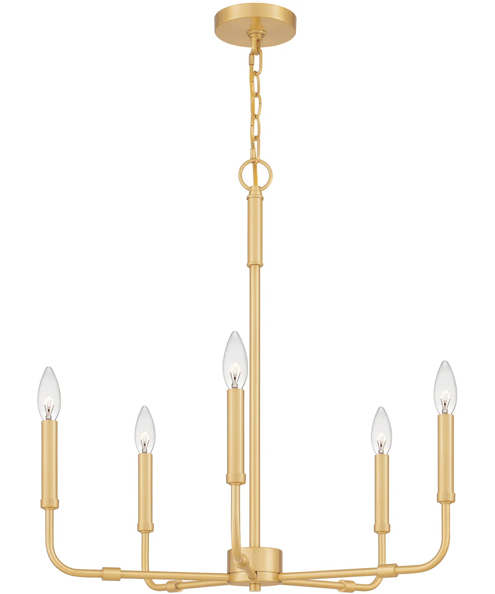 Abner 5-light Chandelier Aged Brass - Image 5