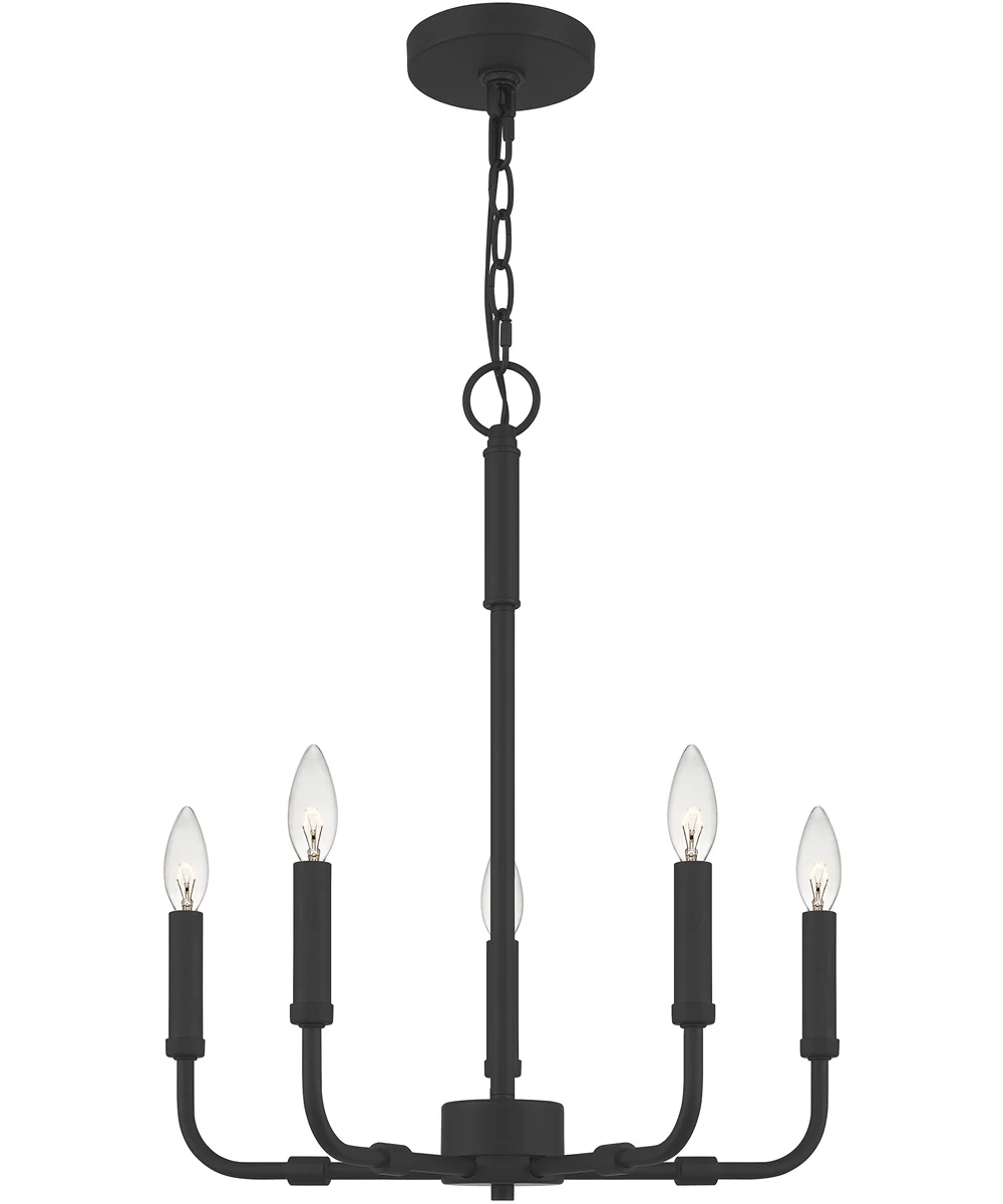 Abner 5-light Chandelier Matte Black - Image 2