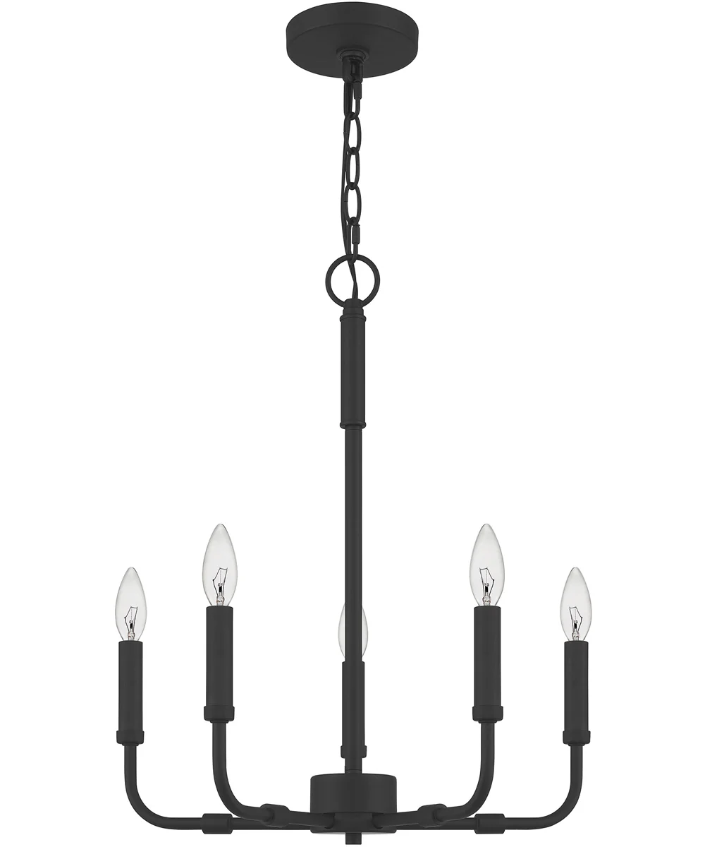 Abner 5-light Chandelier Matte Black - Image 3