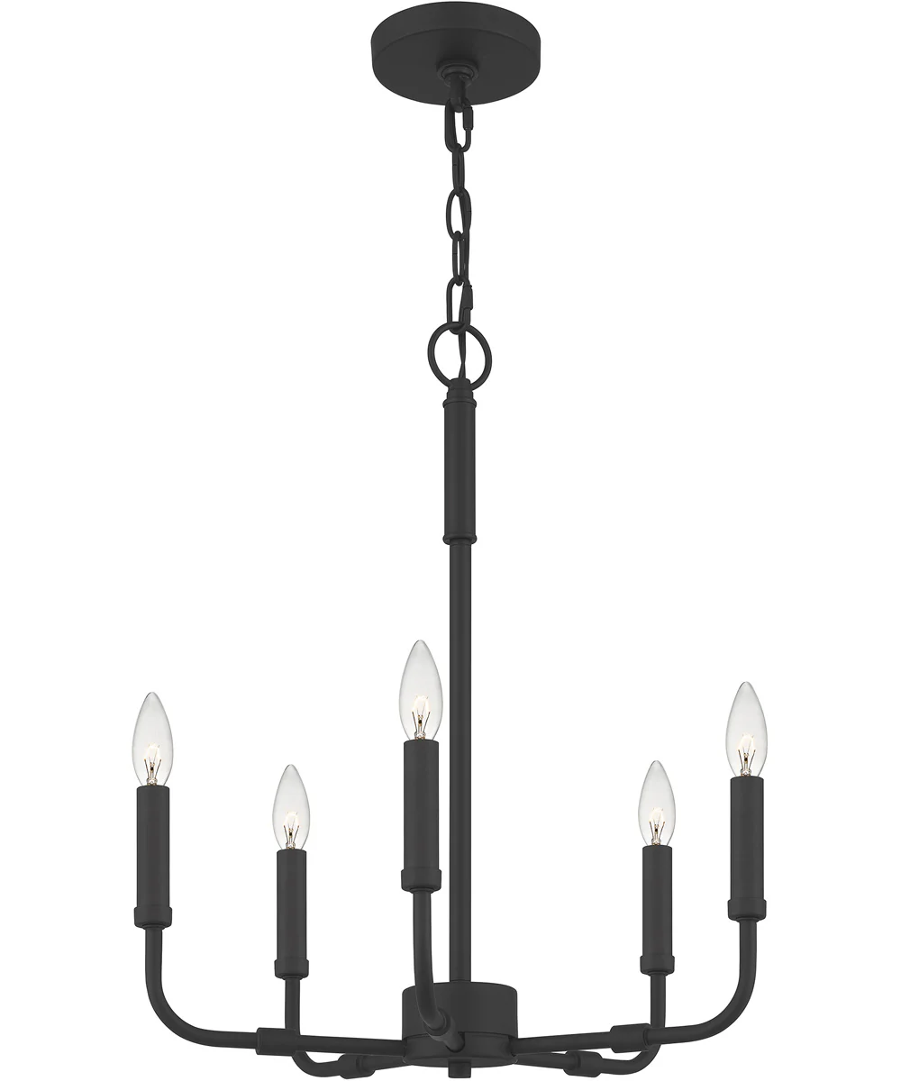 Abner 5-light Chandelier Matte Black - Image 5
