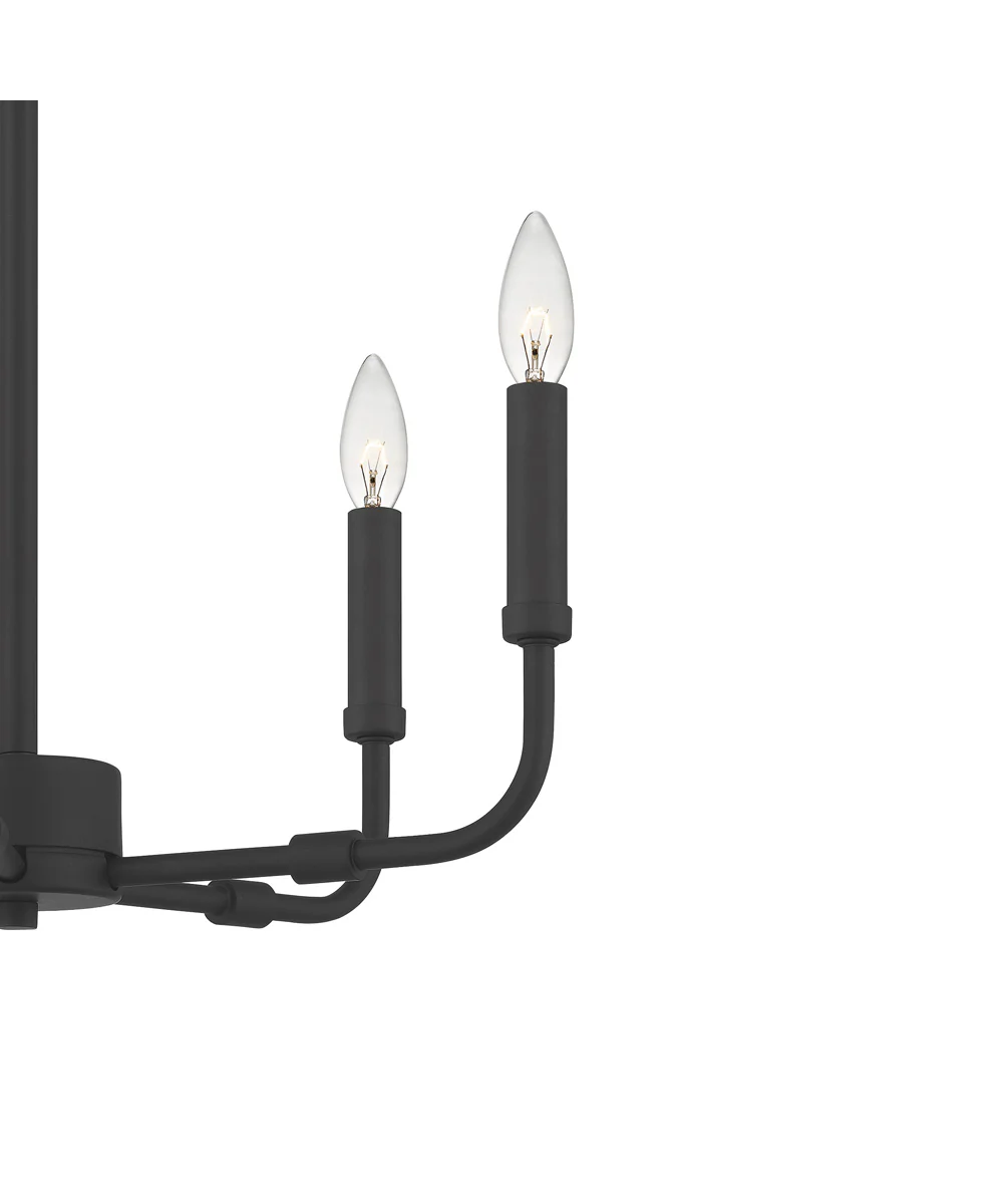 Abner 5-light Chandelier Matte Black - Image 6