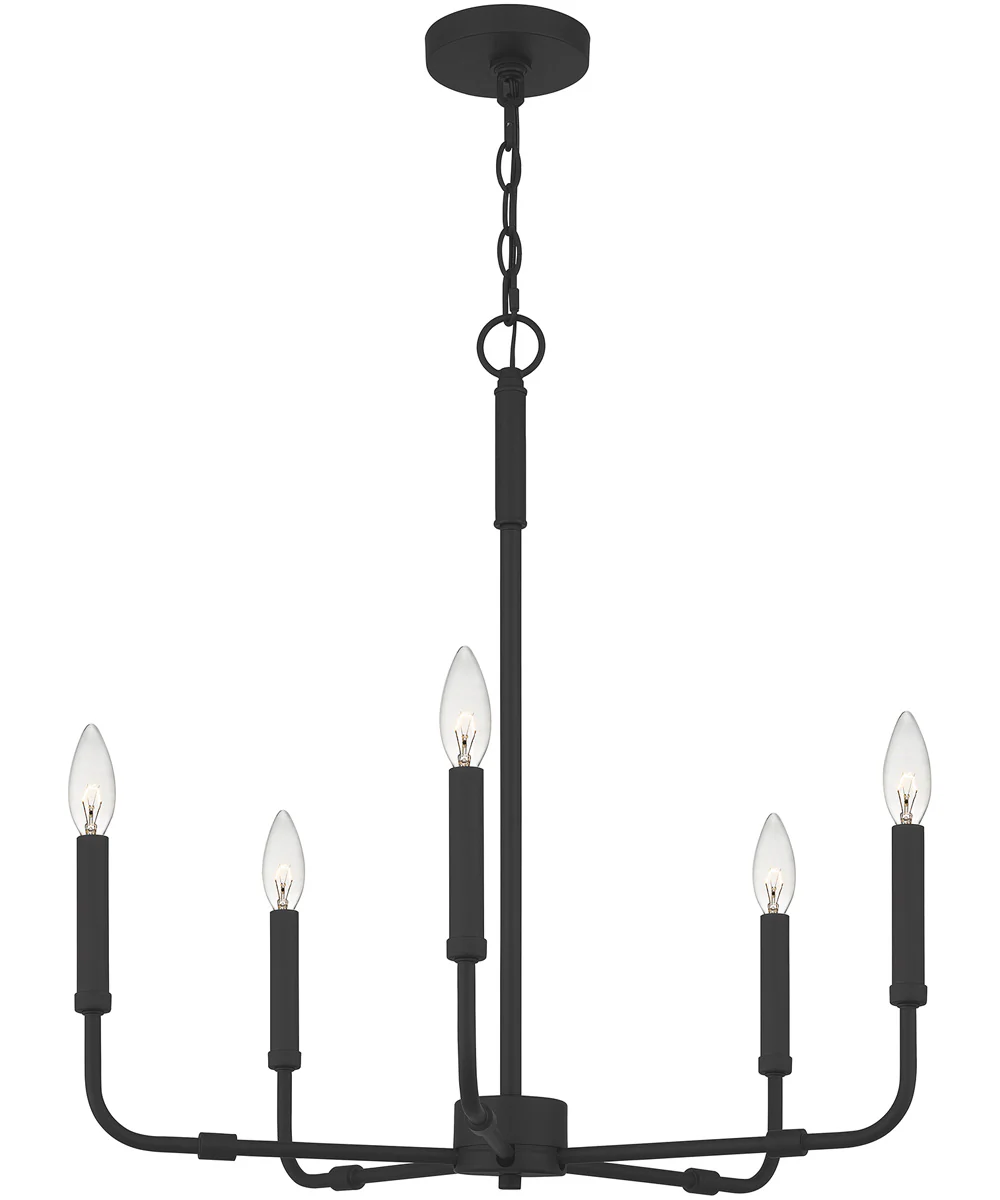 Abner 5-light Chandelier Matte Black - Image 5