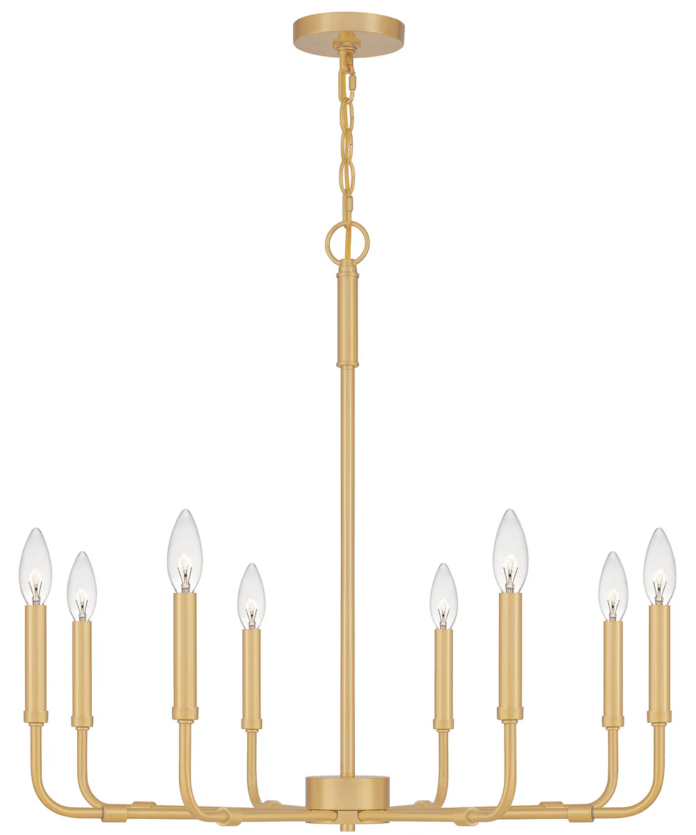 Abner 8-light Chandelier Aged Brass - Image 2