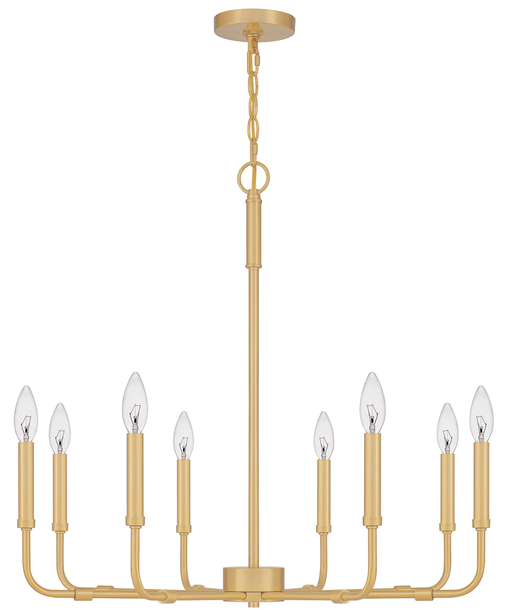 Abner 8-light Chandelier Aged Brass - Image 3