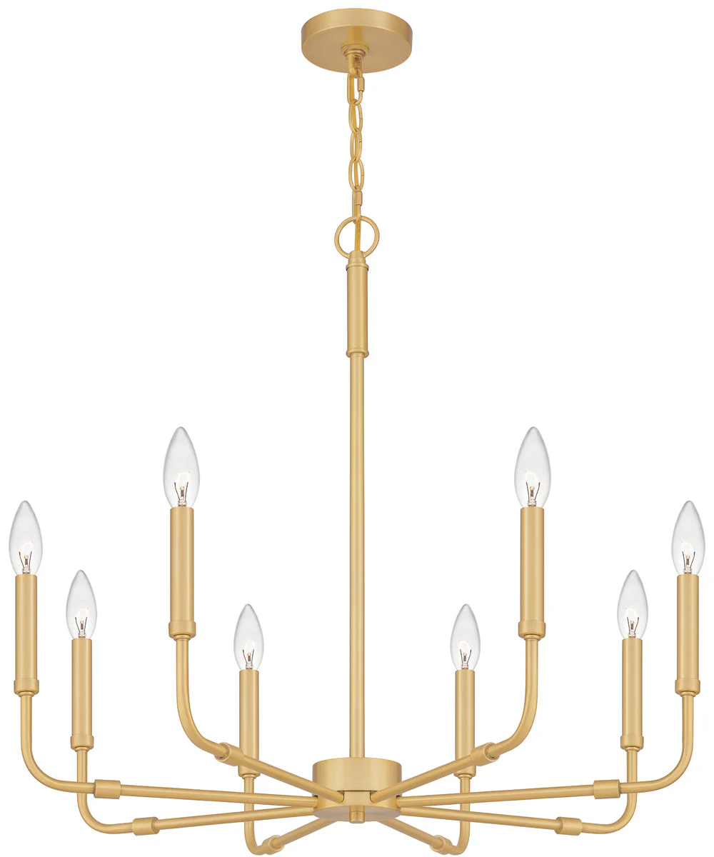 Abner 8-light Chandelier Aged Brass - Image 4