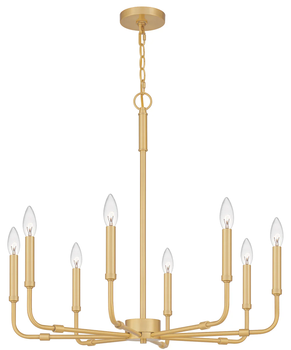 Abner 8-light Chandelier Aged Brass - Image 5
