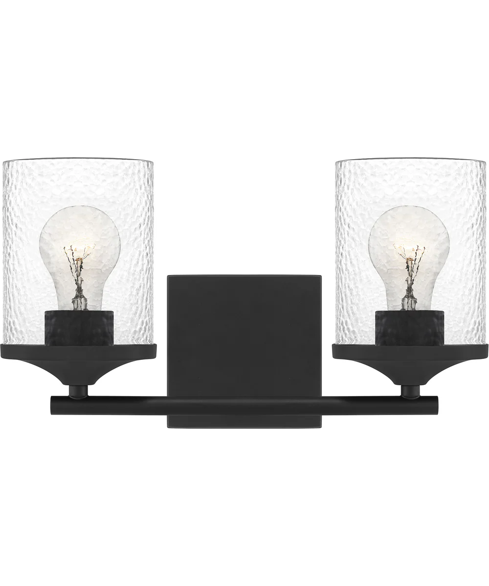 Abner Medium 2-light Bath Light Matte Black