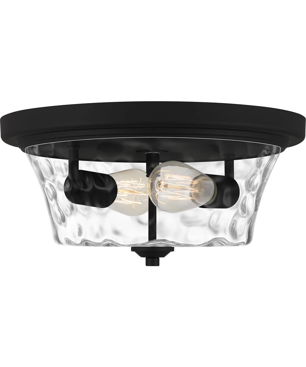 Acacia 2-light Flush Mount Matte Black - Image 4