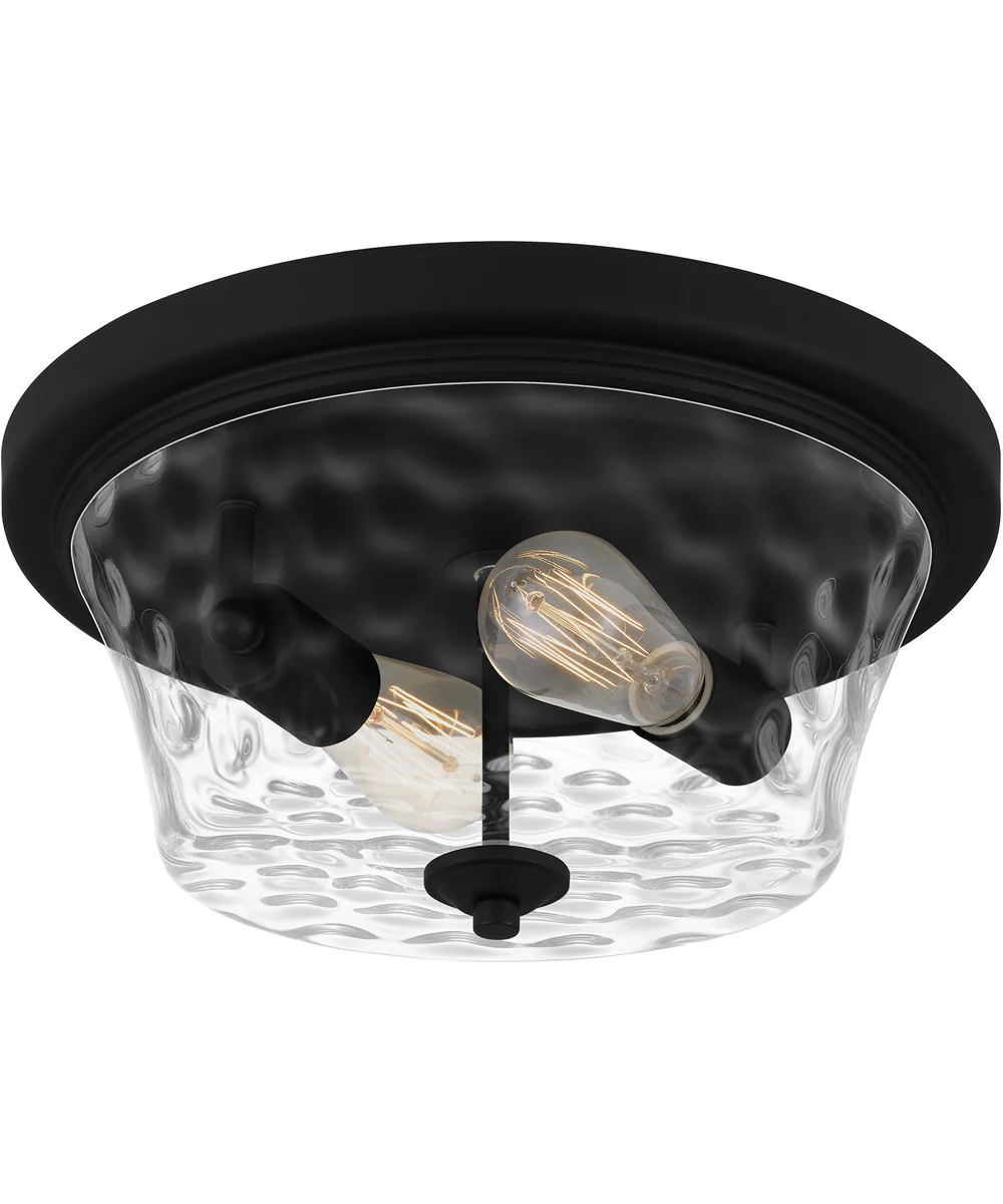 Acacia 2-light Flush Mount Matte Black - Image 5
