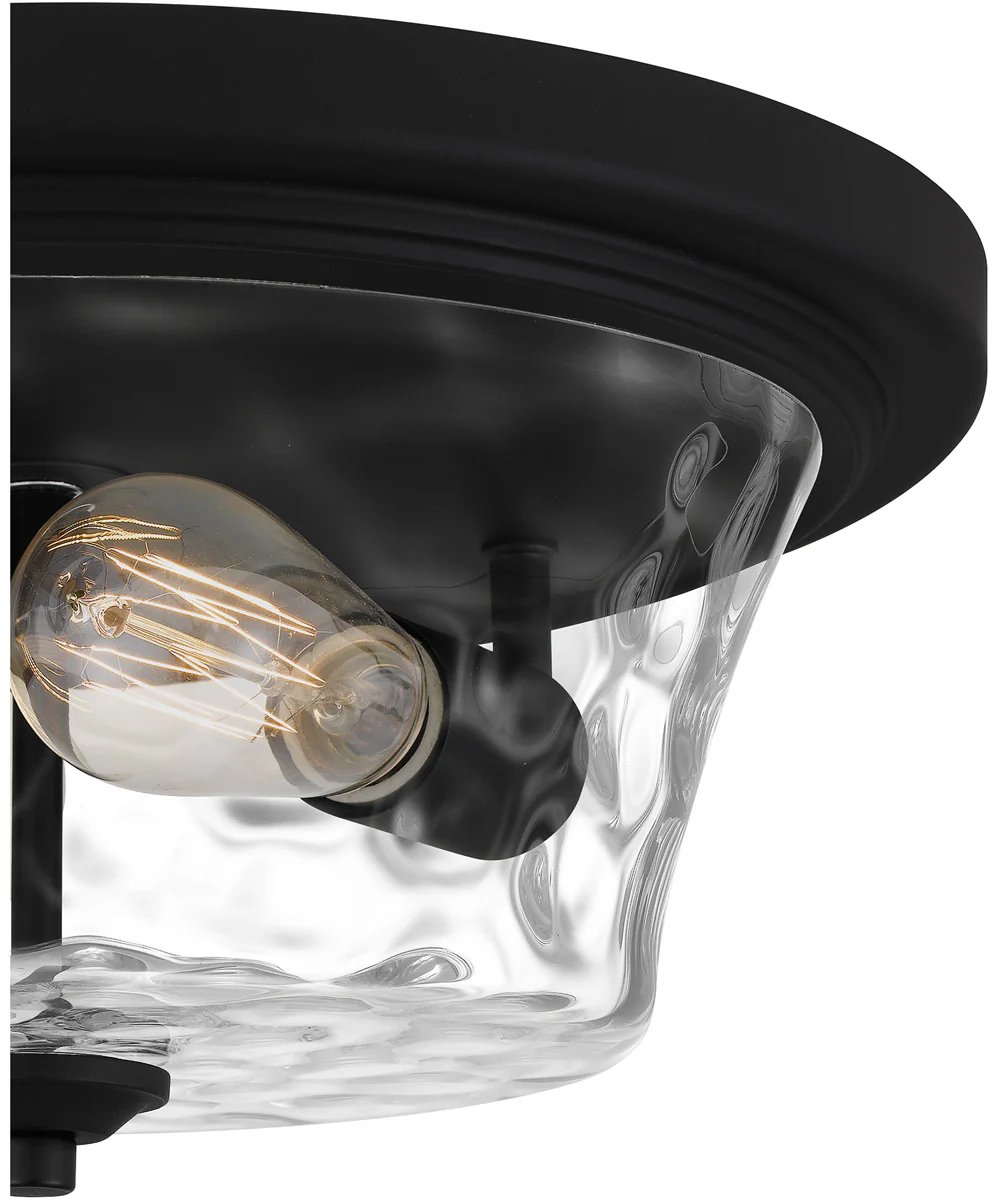 Acacia 2-light Flush Mount Matte Black - Image 6