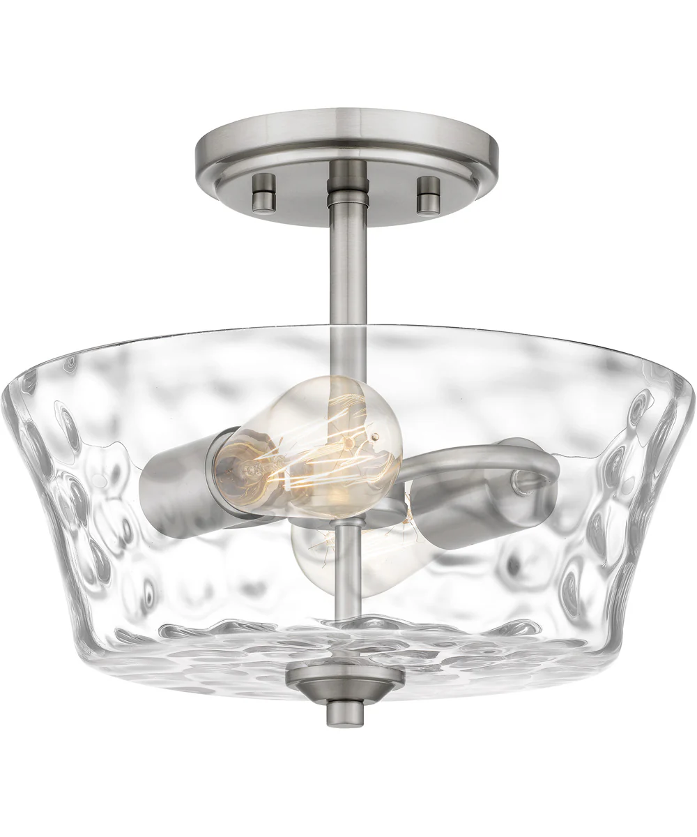 Acacia 2-light Semi Flush Mount Brushed Nickel