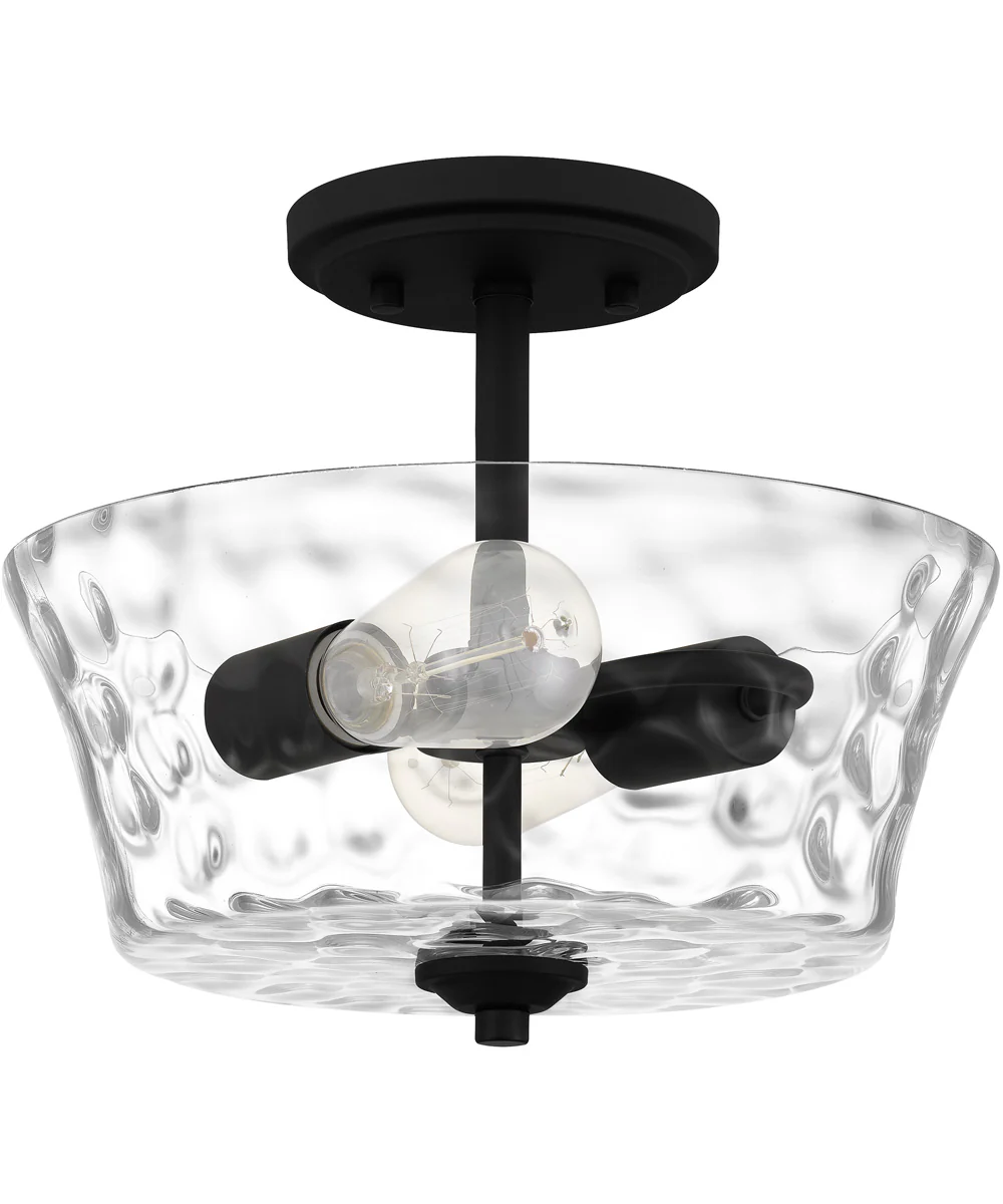 Acacia 2-light Semi Flush Mount Matte Black - Image 3
