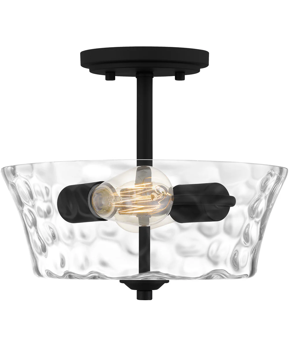 Acacia 2-light Semi Flush Mount Matte Black - Image 4