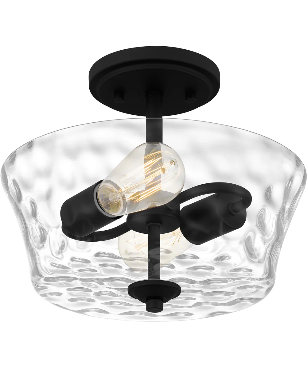Acacia 2-light Semi Flush Mount Matte Black - Image 5