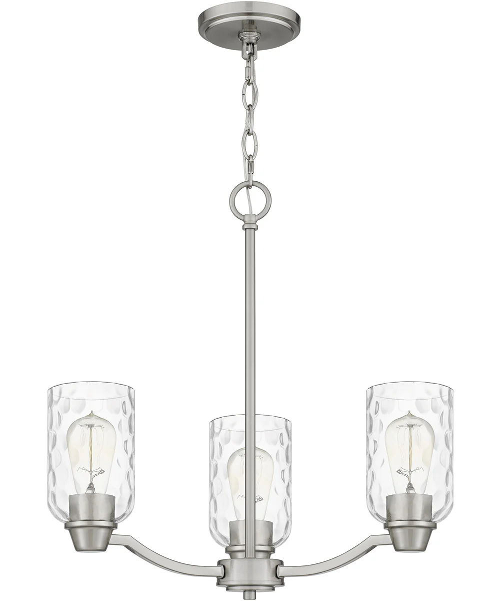 Acacia 3-light Chandelier Brushed Nickel - Image 3
