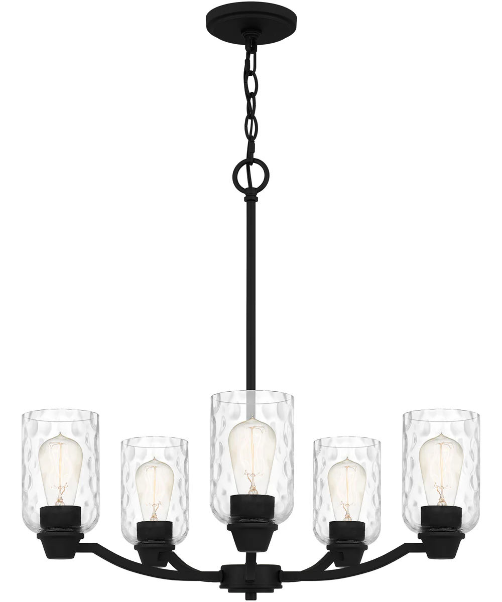 Acacia 5-light Chandelier Matte Black - Image 4