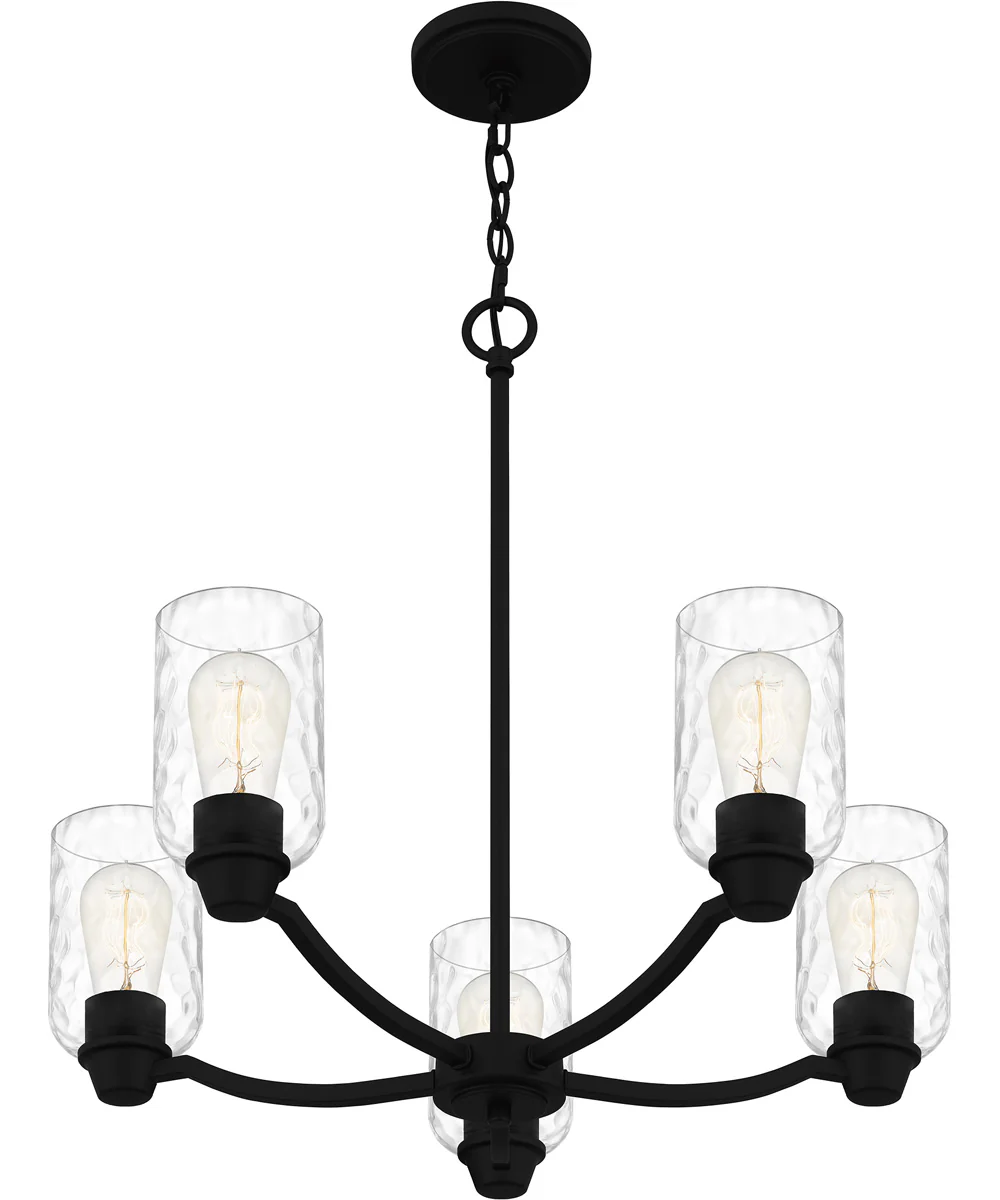 Acacia 5-light Chandelier Matte Black - Image 5