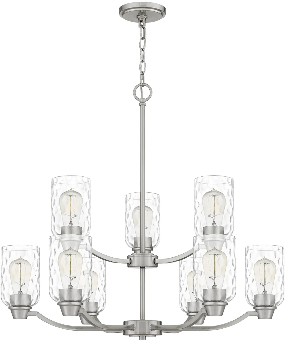 Acacia 9-light Chandelier Brushed Nickel - Image 3
