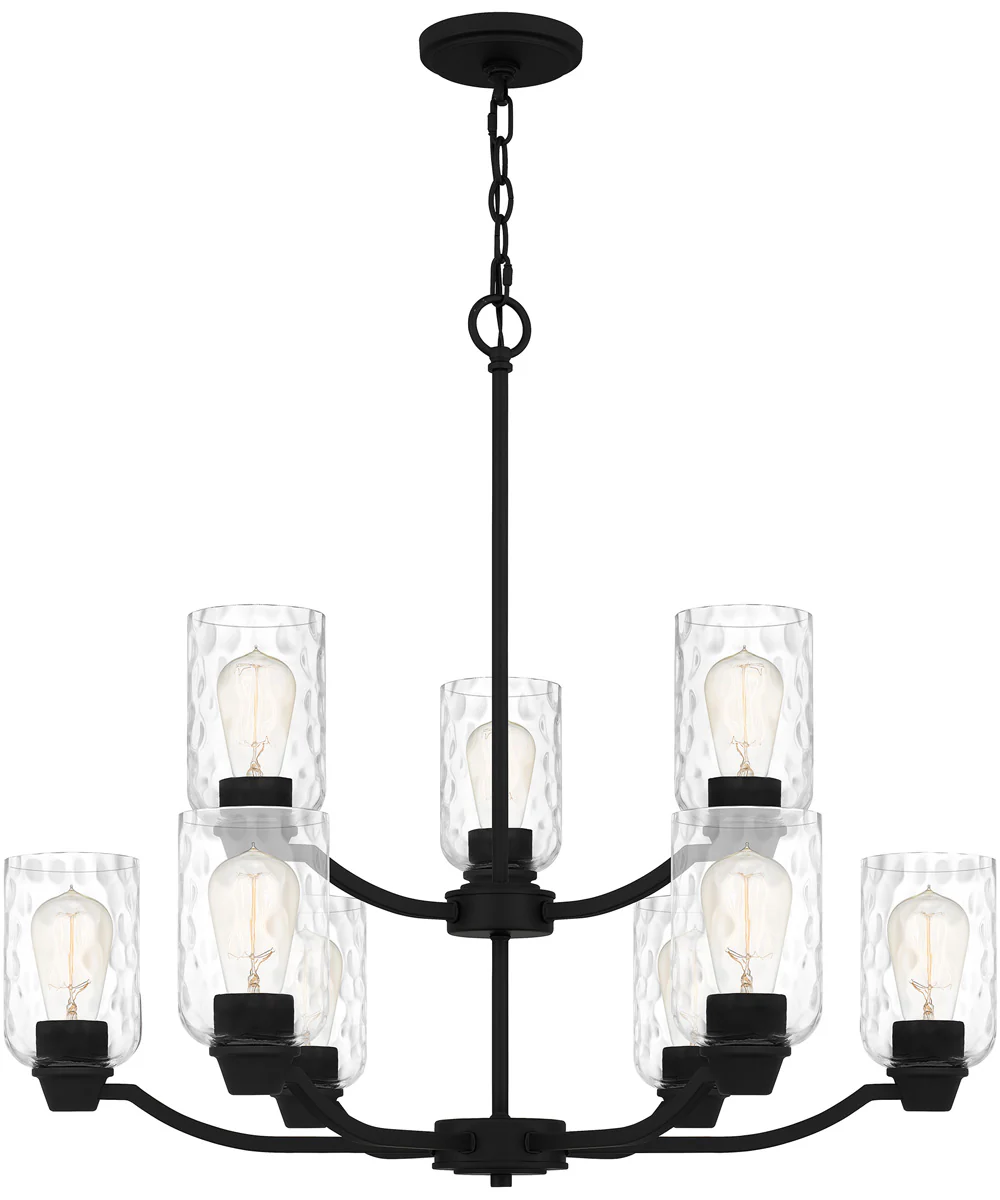 Acacia 9-light Chandelier Matte Black - Image 2