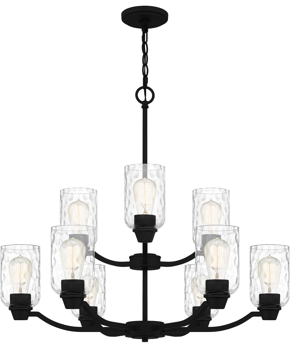 Acacia 9-light Chandelier Matte Black - Image 4