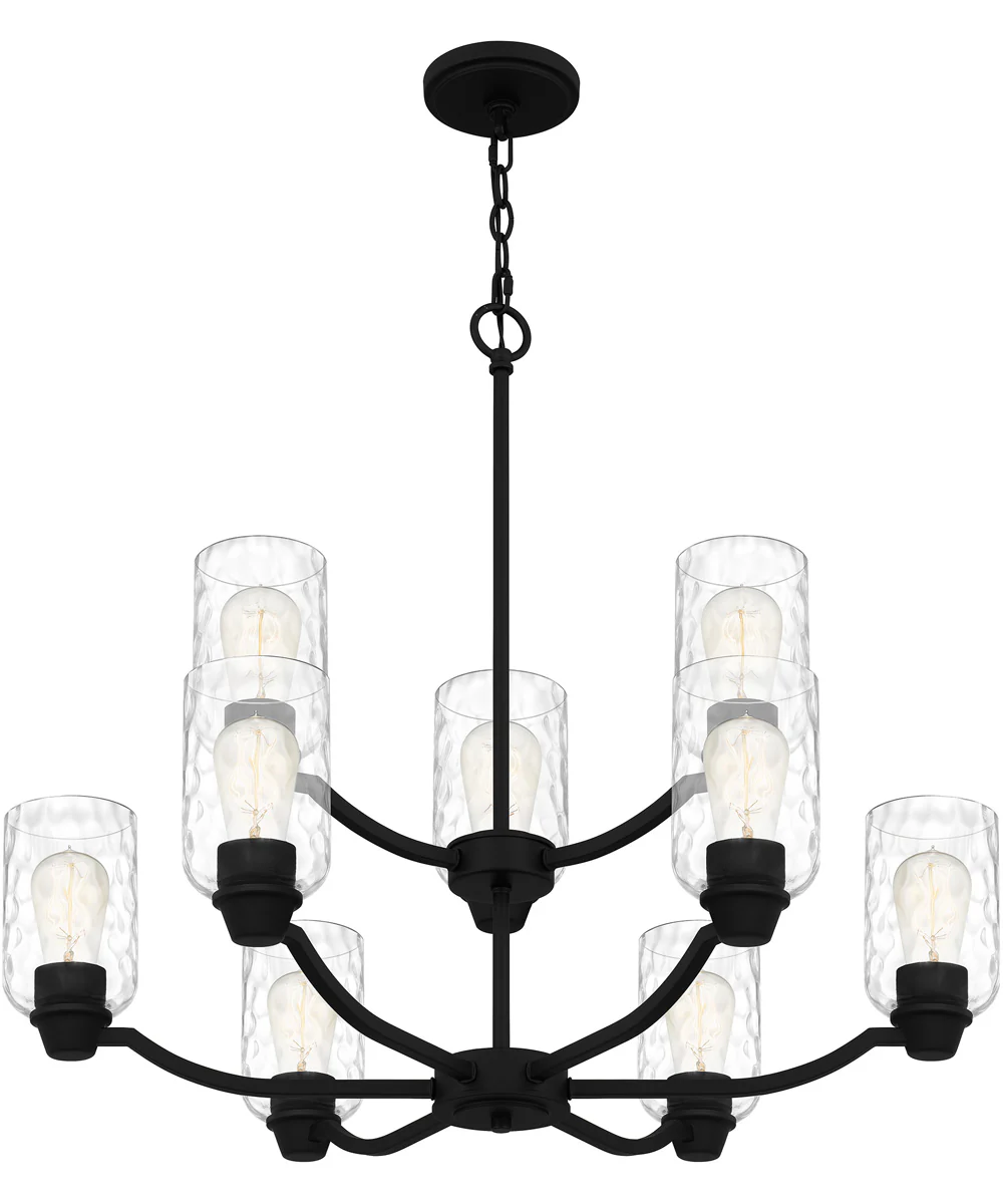 Acacia 9-light Chandelier Matte Black - Image 5