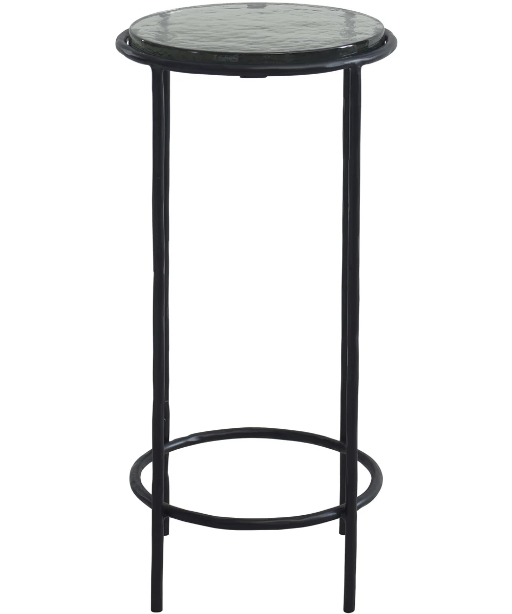 Accent Table in Black on Textured Iron - Image 4