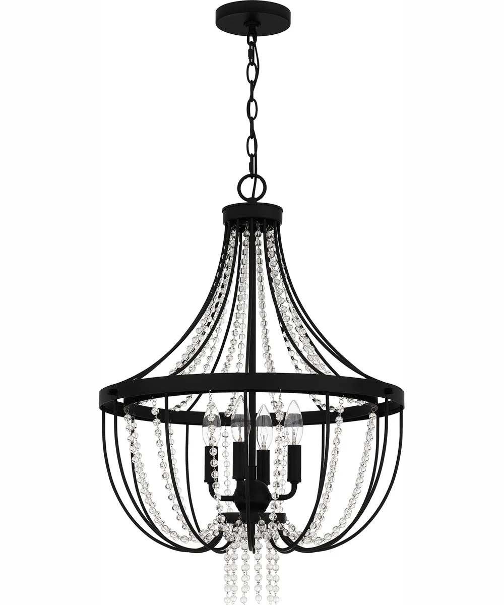 Adelaide 4-light Pendant Matte Black - Image 3