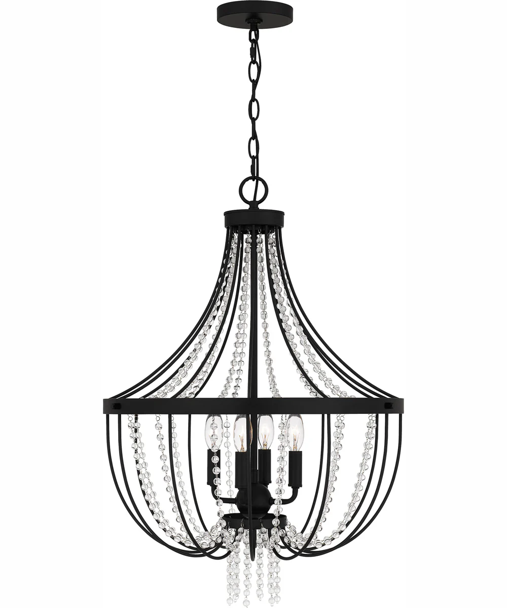 Adelaide 4-light Pendant Matte Black - Image 4