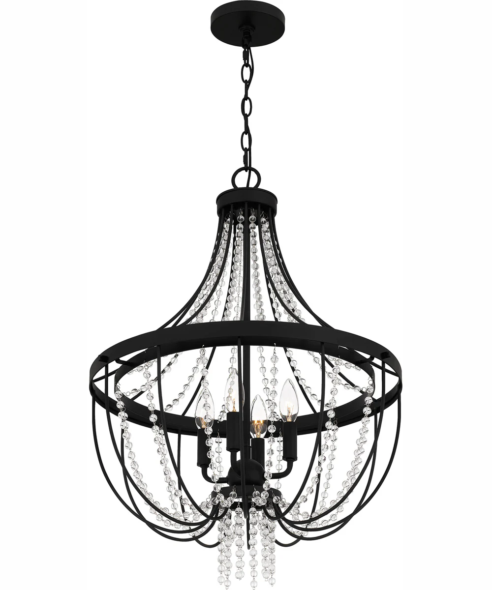 Adelaide 4-light Pendant Matte Black - Image 5