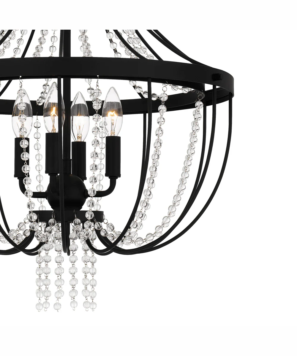 Adelaide 4-light Pendant Matte Black - Image 6