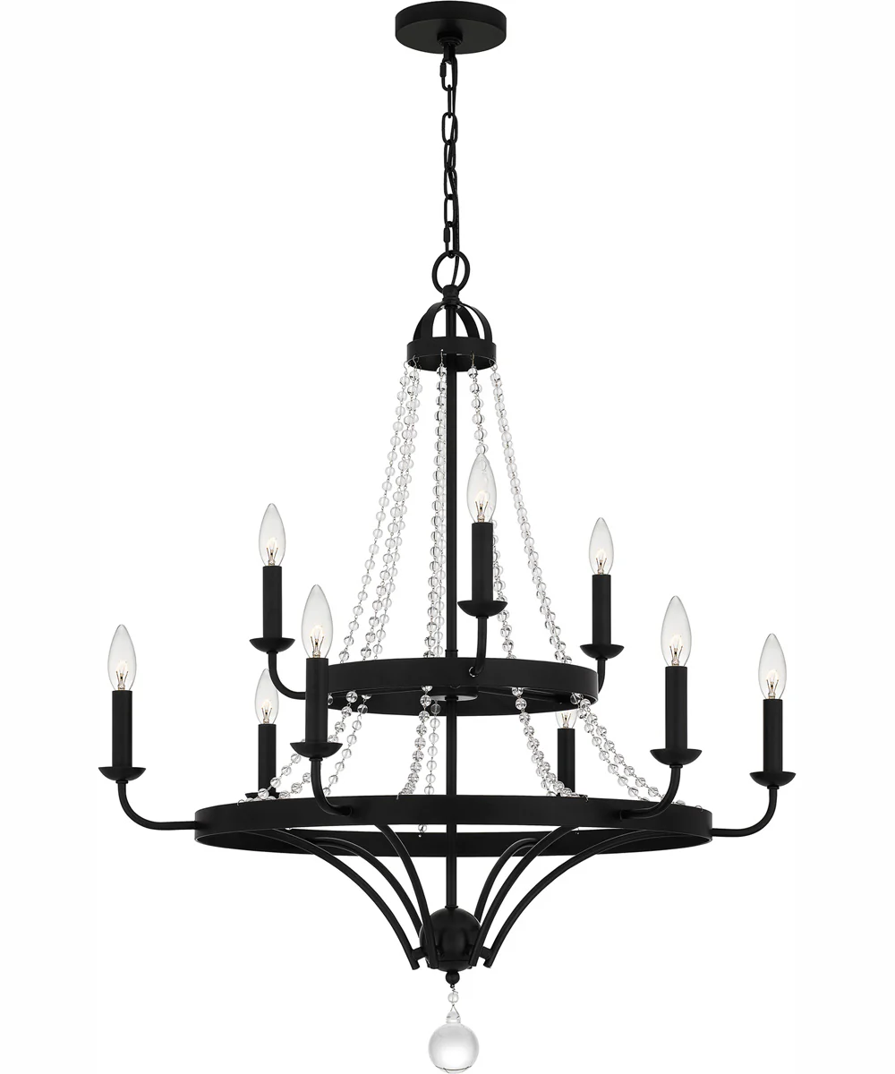 Adelaide 9-light Chandelier Matte Black - Image 2