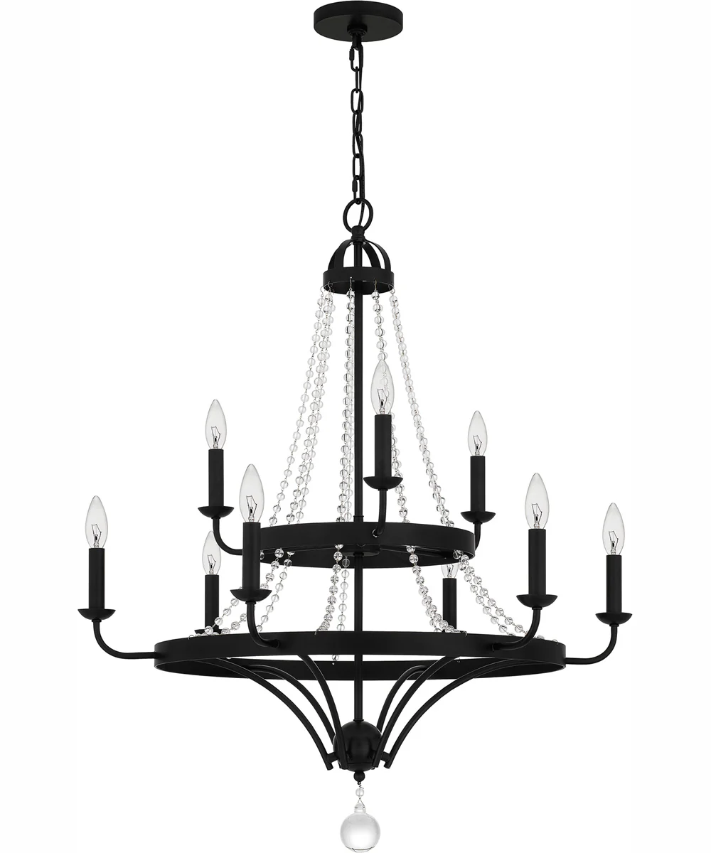 Adelaide 9-light Chandelier Matte Black - Image 3