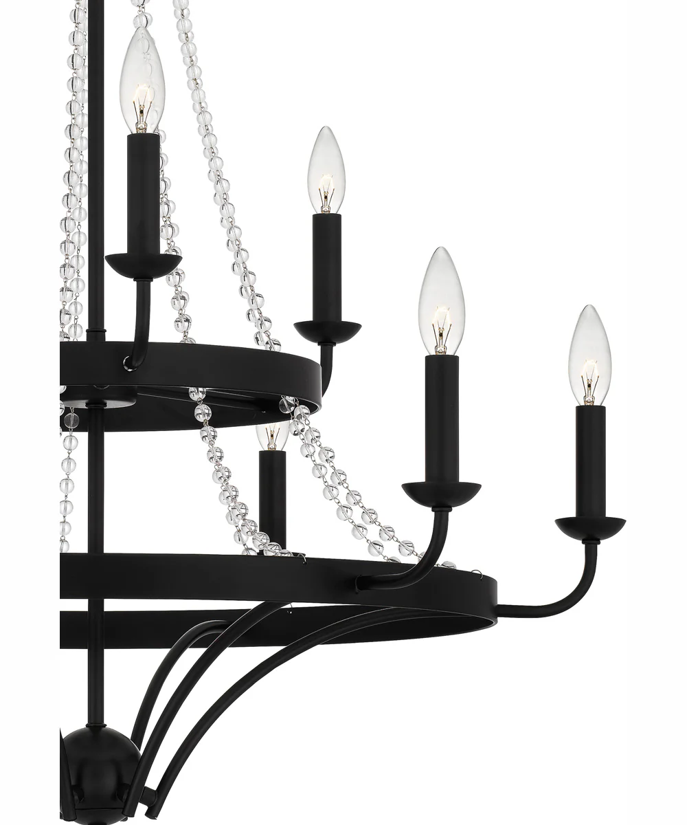 Adelaide 9-light Chandelier Matte Black - Image 6