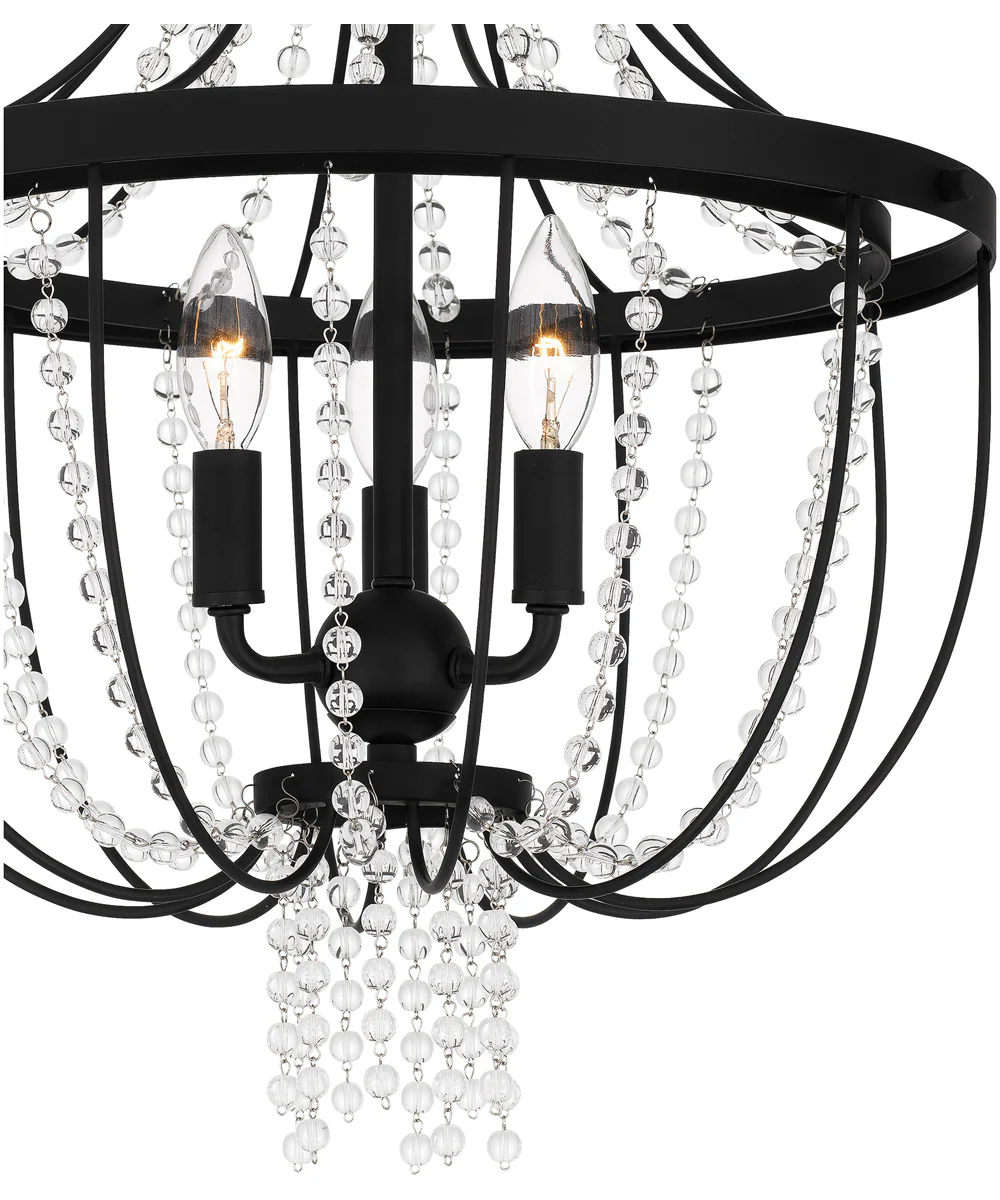 Adelaide Medium 3-light Semi Flush Mount Matte Black - Image 6