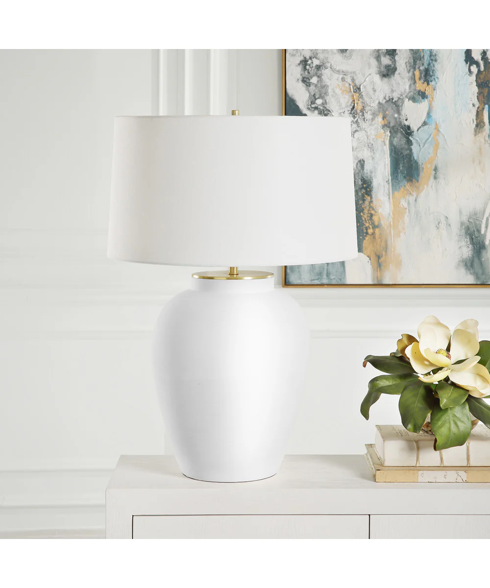 Adelaide White Table Lamp - Image 3