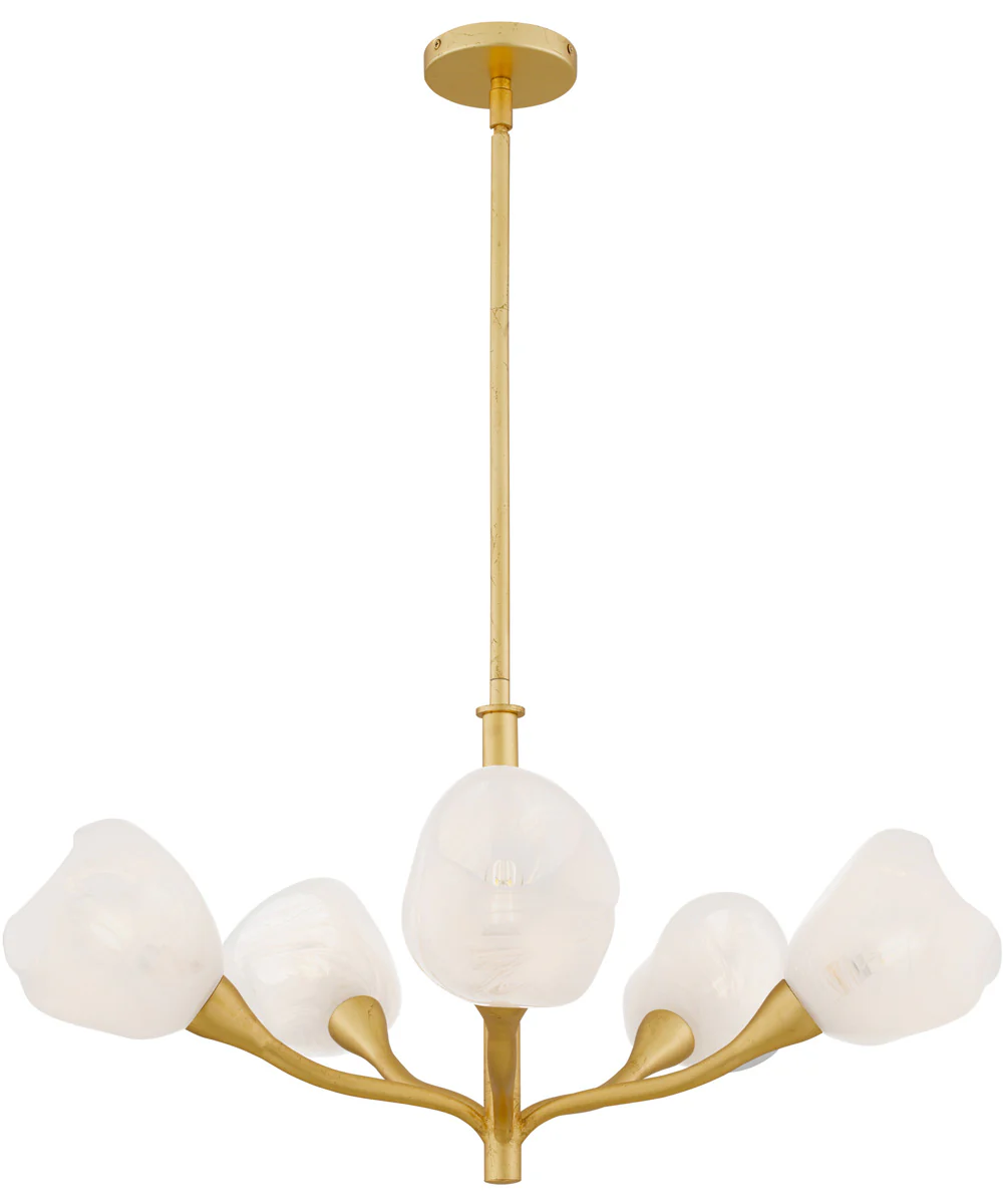 Adelyn 5-light Chandelier Gold Leaf
