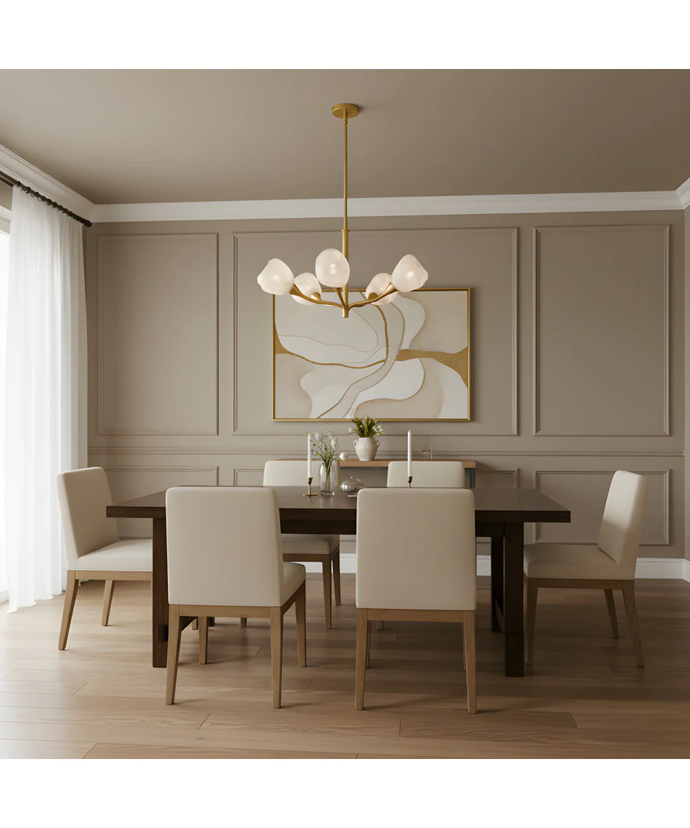 Adelyn 5-light Chandelier Gold Leaf - Image 3