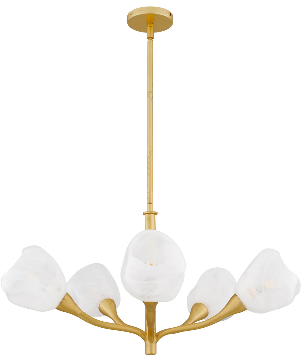 Adelyn 5-light Chandelier Gold Leaf - Image 5