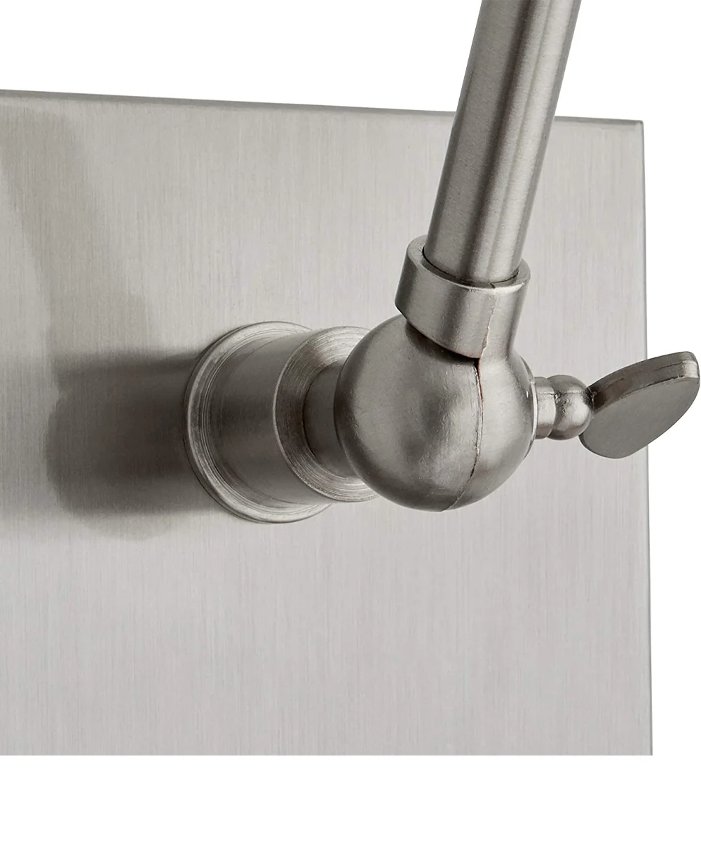 Adesso 12"H Swing Arm LED Wall Lamp Brushed Steel Metal Finish - Image 4
