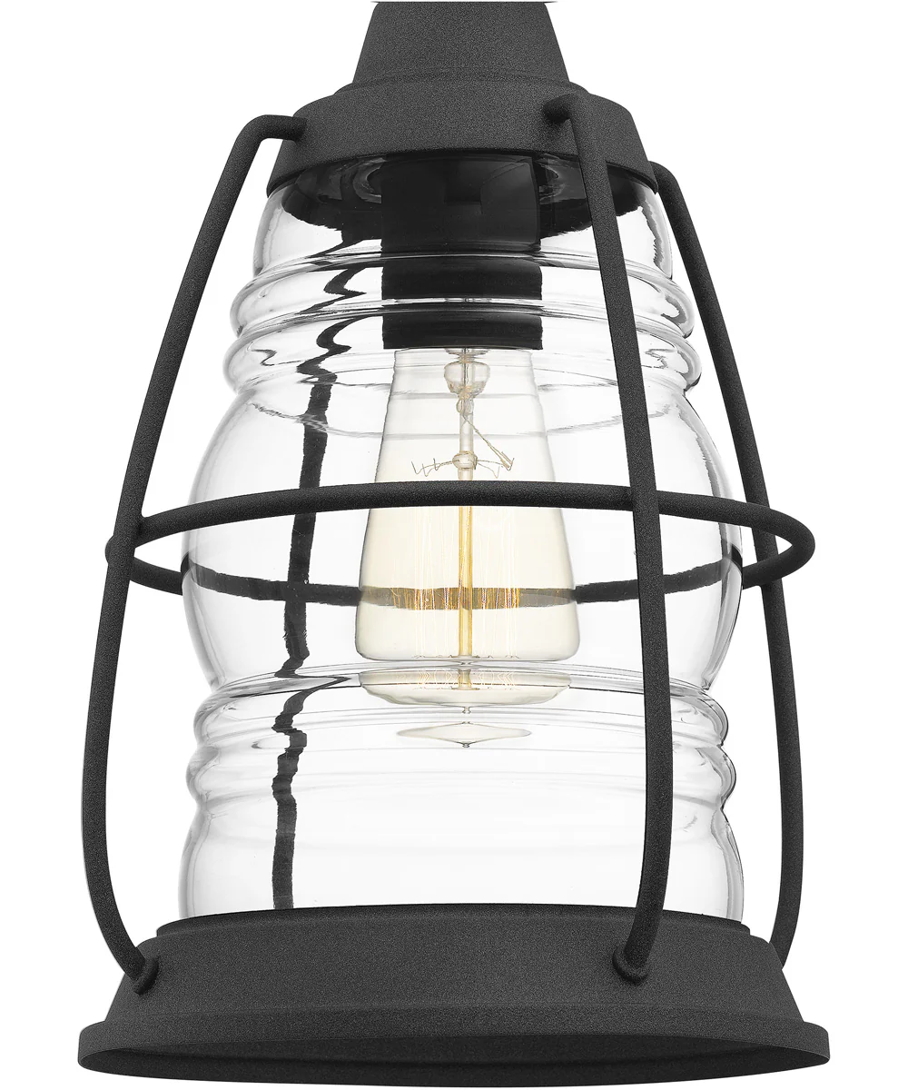Admiral 1-light Semi Flush Mount Mottled Black - Image 6