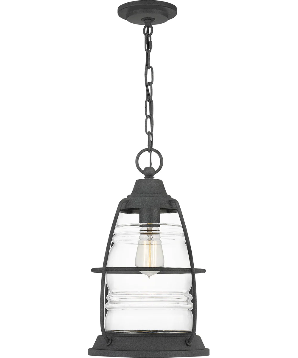 Admiral Large 1-light Outdoor Pendant Light  Coastal Armour Aluminum Mottled Black - Image 5