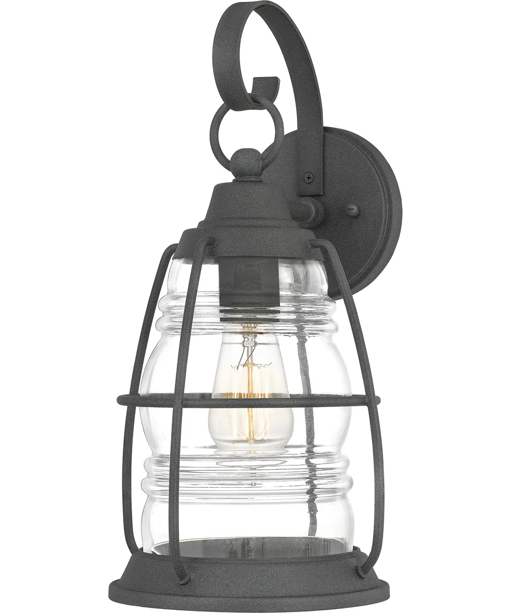 Admiral Medium 1-light Outdoor Wall Light  Coastal Armour Aluminum Mottled Black - Image 2