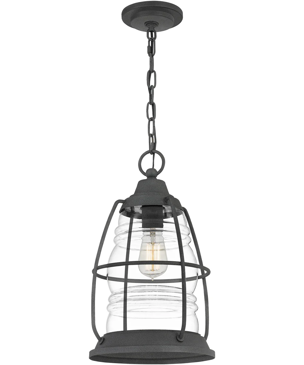 Admiral Small 1-light Mini Pendant Coastal Armour Aluminum Mottled Black - Image 4
