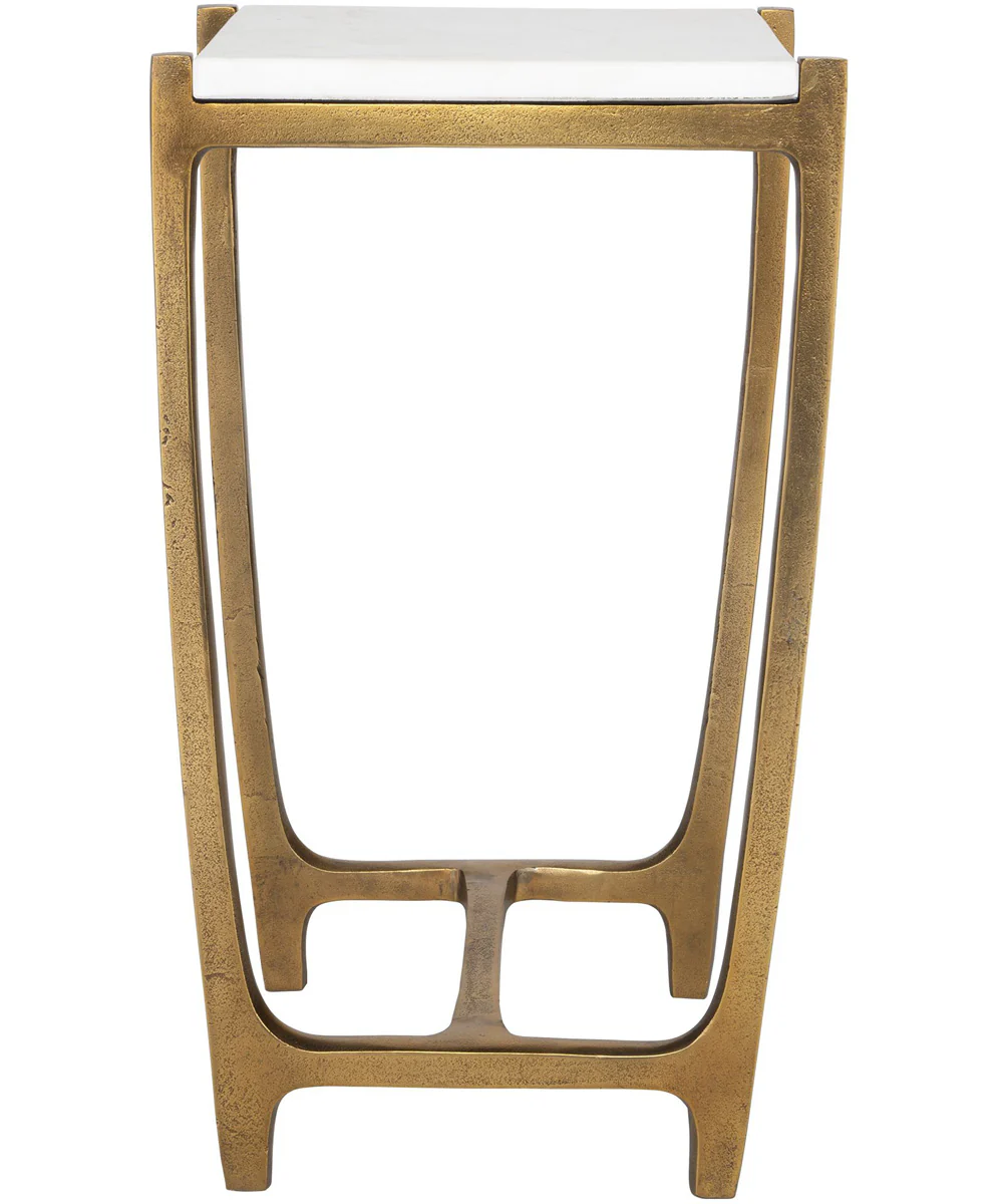 Affinity White Marble Accent Table - Image 4