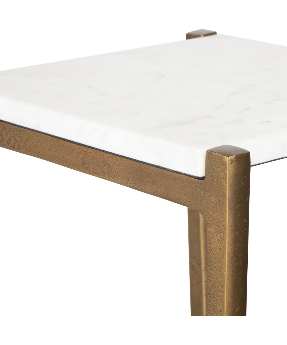 Affinity White Marble Accent Table - Image 6
