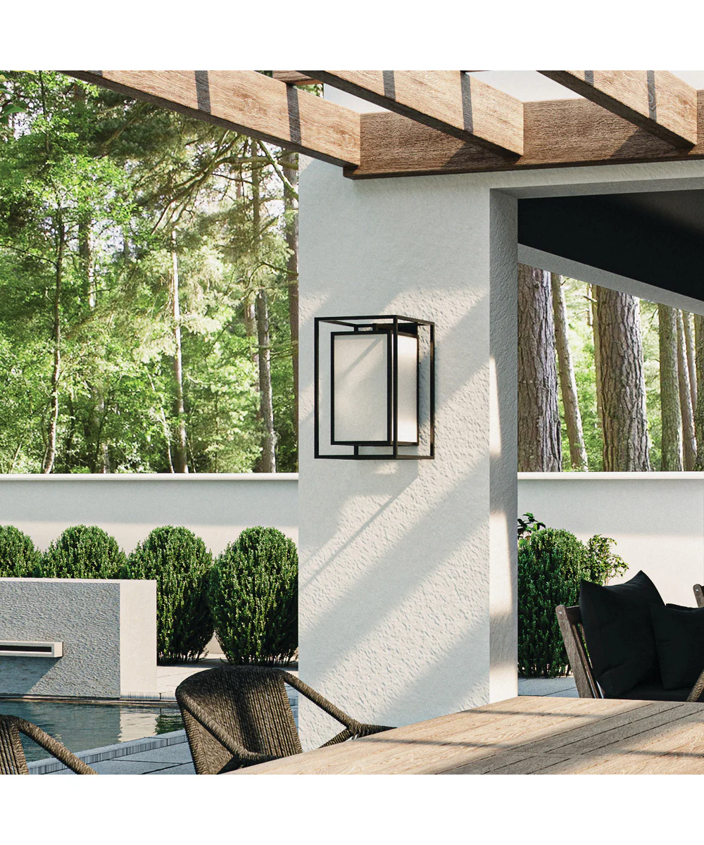 Aiden 1-Light Outdoor Wall-Lantern Black - Image 3
