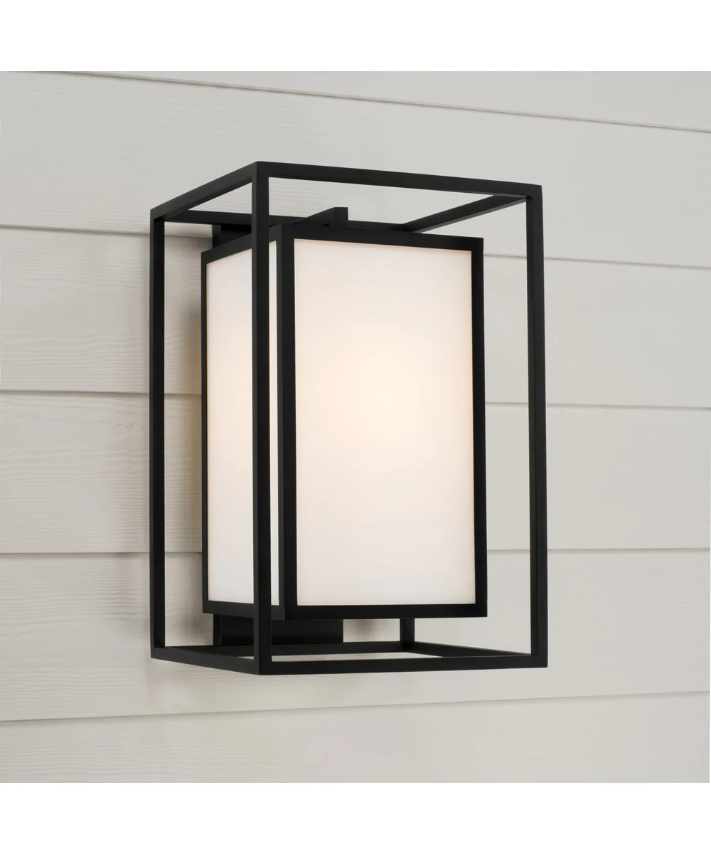 Aiden 1-Light Outdoor Wall-Lantern Black - Image 4