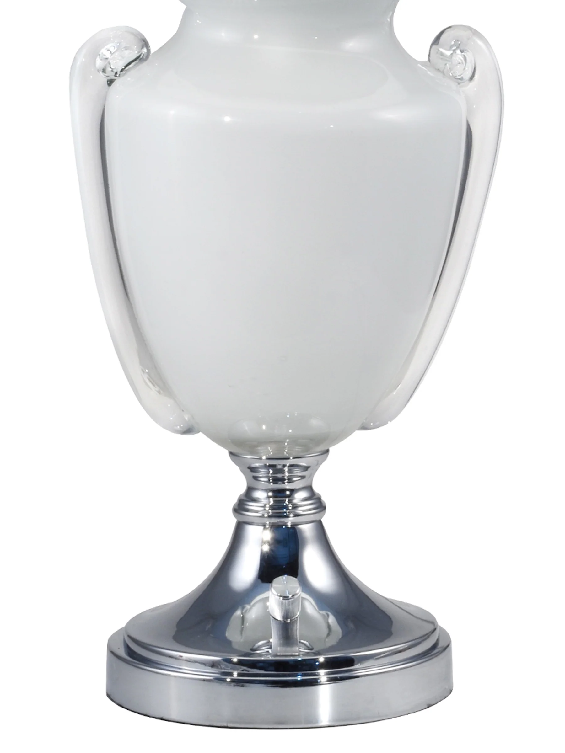 Alaska 31 Inch  Tall Hand Blown Art Glass Table Lamp With Fabric Shade - Image 4