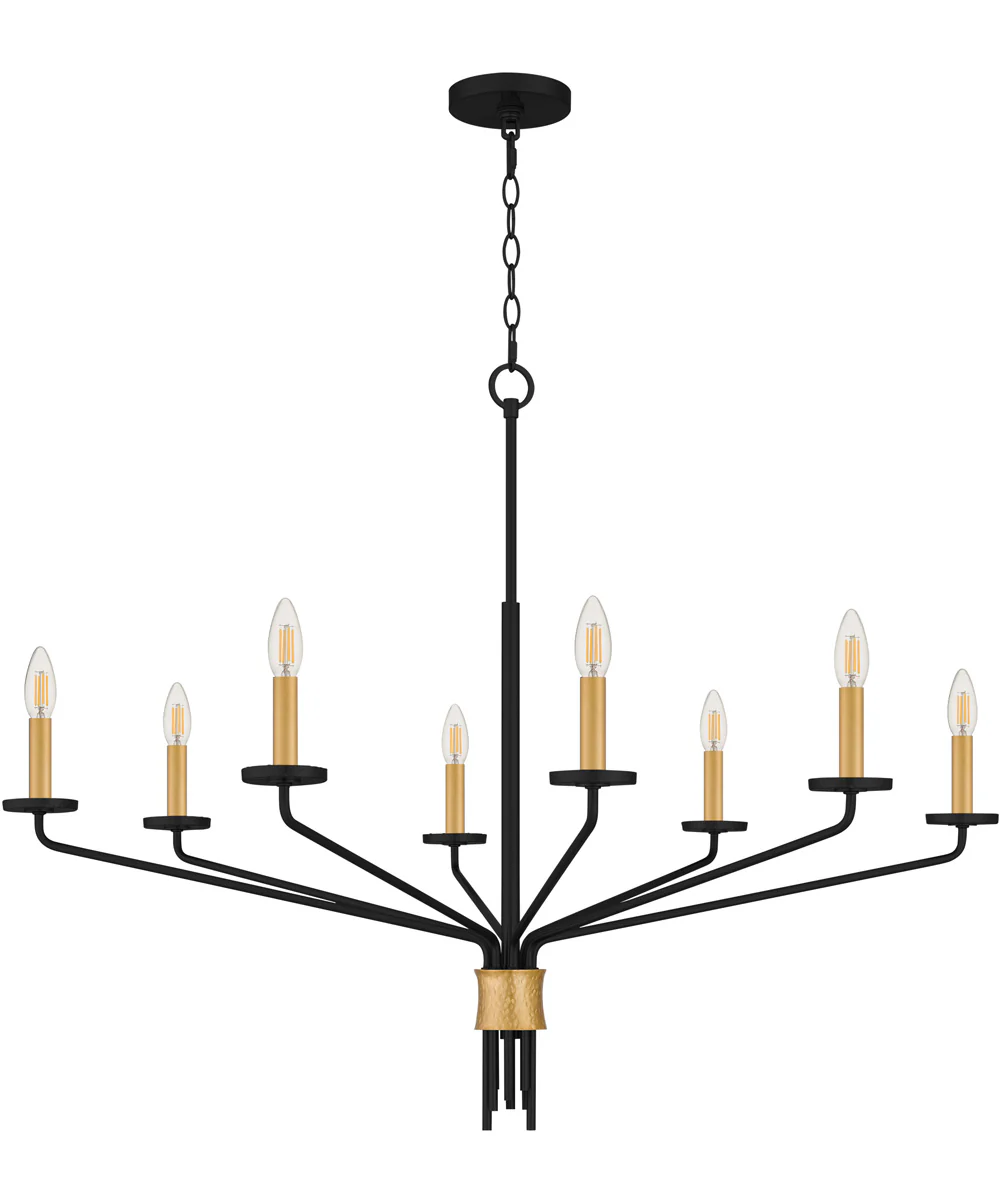 Alexander 8-light Chandelier Matte Black - Image 5